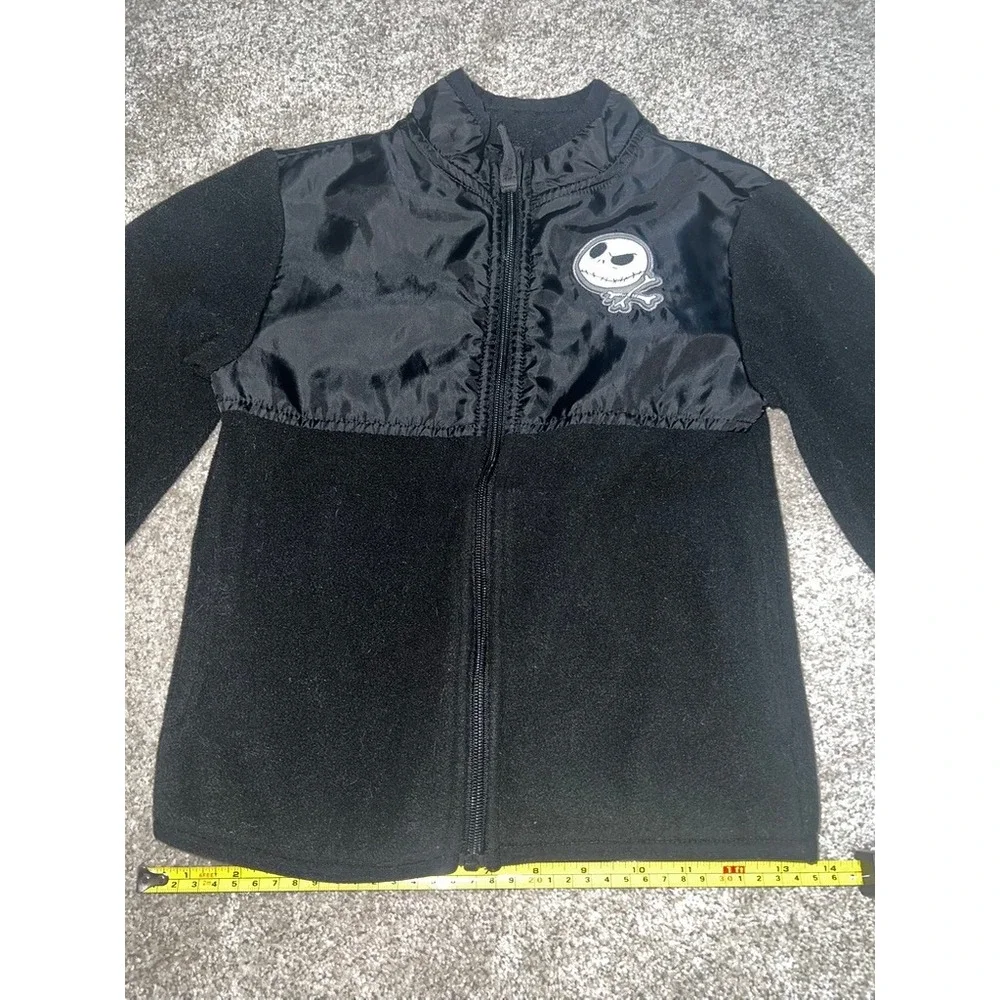 Disney Nightmare Before Christmas Jack Skellington Fleece Jacket Black Kids 5/6